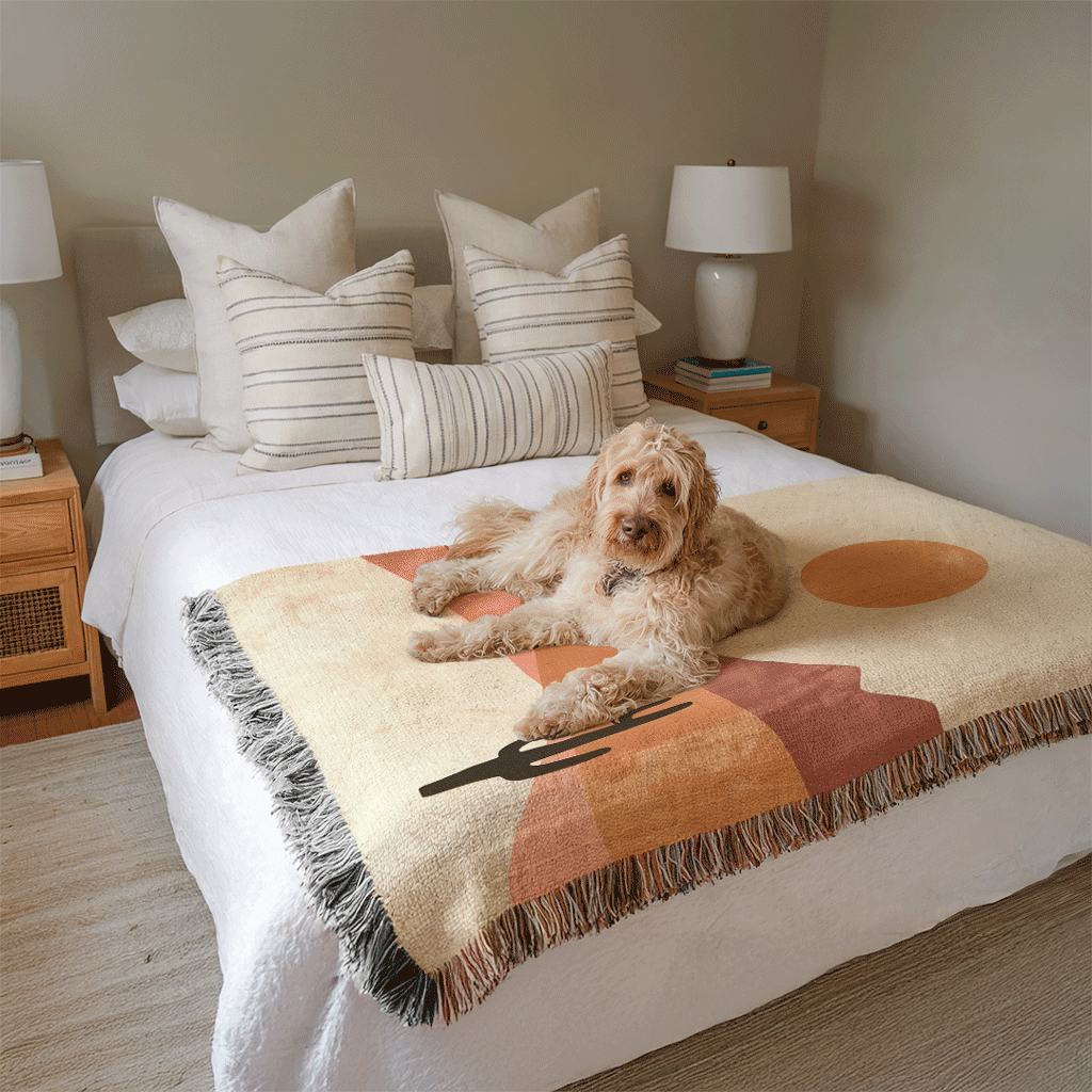 Minimalist Desert Woven Blanket