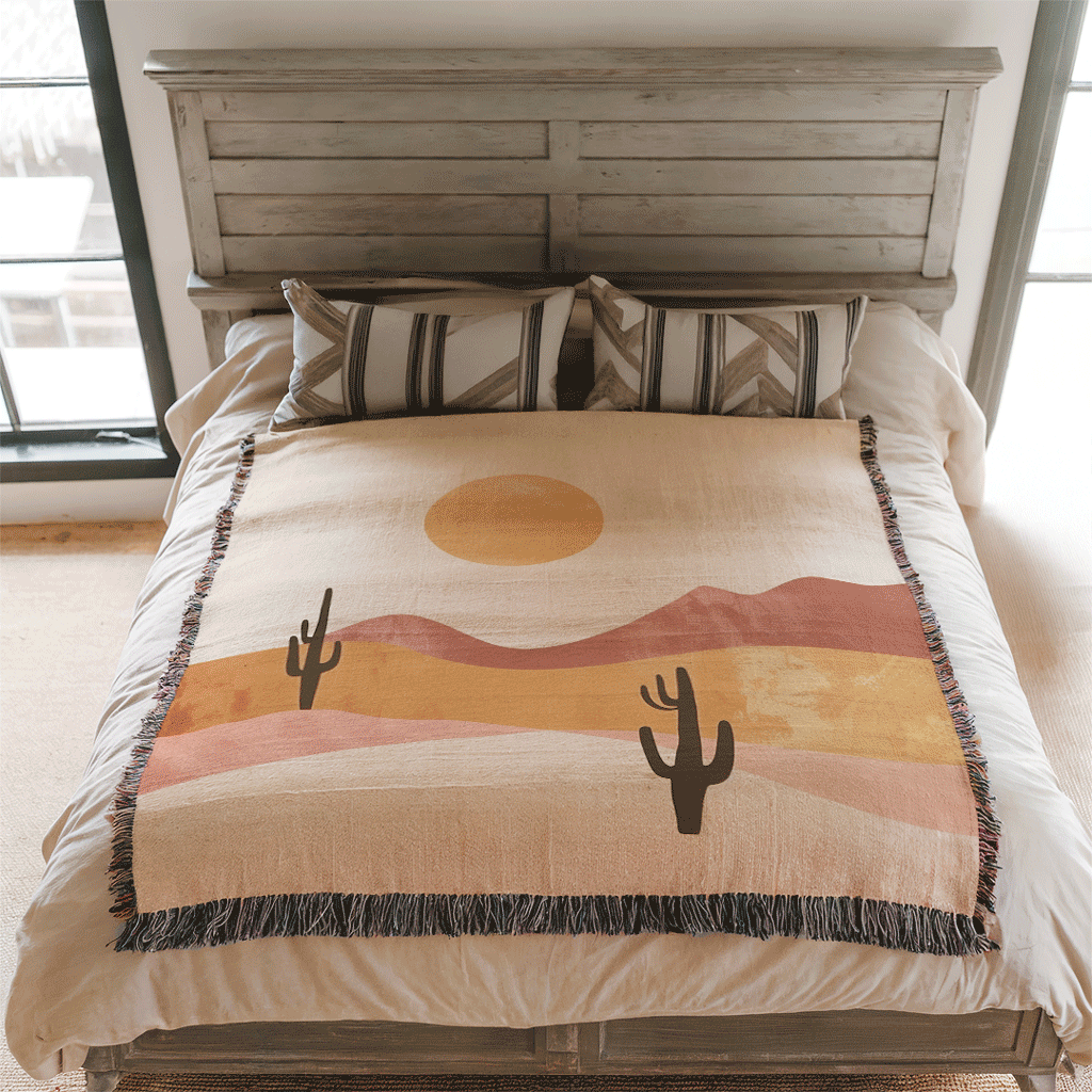Minimalist Desert Woven Blanket