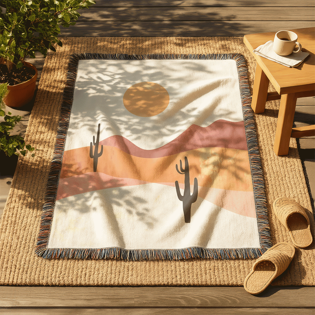 Minimalist Desert Woven Blanket