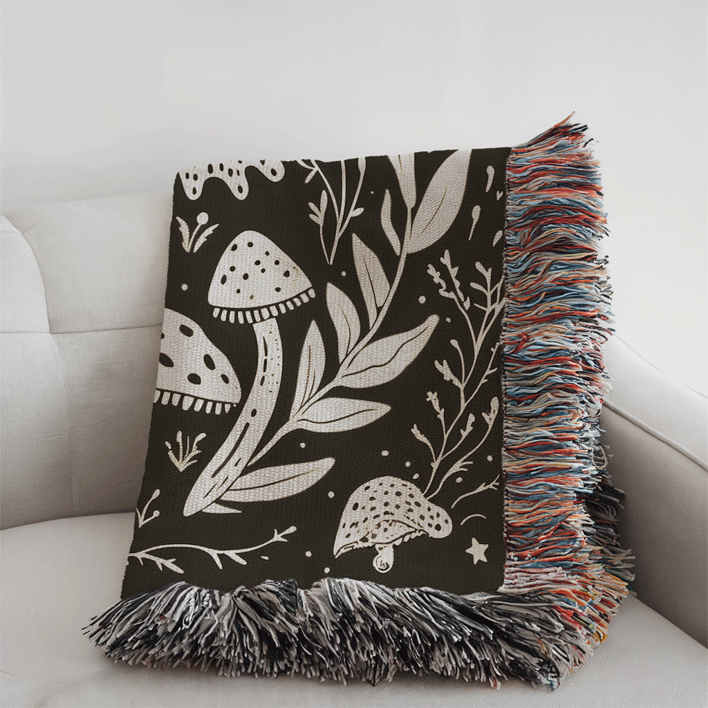 Romantic Ghosts Woven Blankets