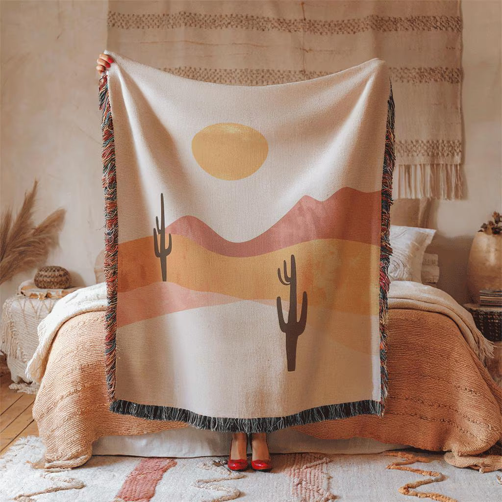 Minimalist Desert Woven Blanket